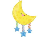 Шар фольга фигура Месяц и Звезды 38" 96см An