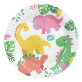 Тарелки бумажные 180мм Милые Динозаврики (уп6)