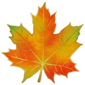 Украшение на скотче 16х16см Кленовый лист (20шт)