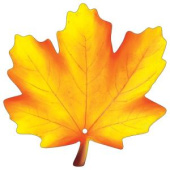 Украшение на скотче 9,6х9,6см Кленовый лист (20шт)