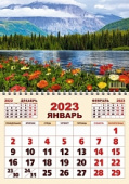 Календарь настен`23 Спираль А3 Озеро маки