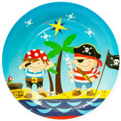 Тарелки бумажные 230мм Пираты уп6 ВолВес