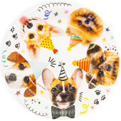 Тарелки бумажные 230мм Собачки уп6 77294 ВолВес