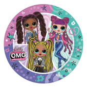 Тарелки бумажные 180мм Кукла ЛОЛ LOL Surprise OMG (уп6) НД Плэй