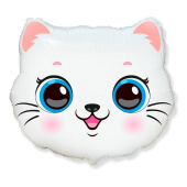 Шар фольга фигура голова Кошечка 22" 51х55см Fm