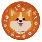 Тарелки бумажные 180мм Корги (уп6) 77428 ДонБал