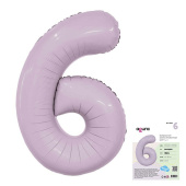Шар фольга Цифра 40''/AG Slim Орхидея "6"