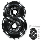 Шар фольга Цифра 40''/Fm Черная "8"