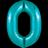 Шар фольга Цифра 40''/AG Slim Океан "0"