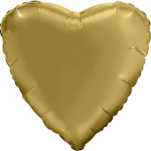 Шар фольга без рисунка 18'' сердце Золото Gold металлик AG