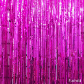 Занавес штора Дождик 100х200см металлик Малиновая