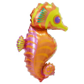 Шар фольга фигура Конек морской Seahorse 22" 55см ВС