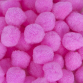 Декоративное украшение Помпончики 2,5см Розовый (уп100) ДБ