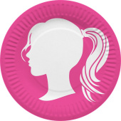 Тарелки бумажные 180мм Красотка Розовый уп6 77483
