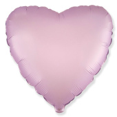 Шар фольга без рисунка 18'' сердце Lilac сатин Fm