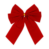 Бант декоративный Красный 14х16см