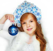 Кокошник бумага из снежинок (10шт)