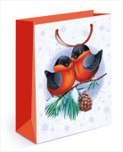 Пакет MS Снегири 14х20х6,5см