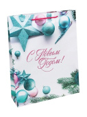 Пакет M 18x23x8см Радостного Нового Года