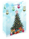 Пакет ML Подарочки под елкой на голубом 22x31x10см