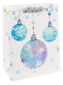 Пакет L Новогодние шарики 26x32x10см