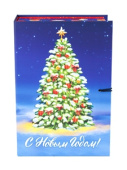 Коробка книга Елочка 13,5х20х6см