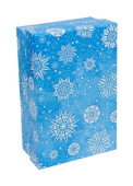 Коробка прямоугольная Снежинки 19х12х7,5см