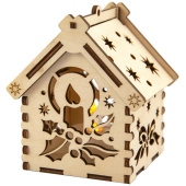 Сборная модель с подсветкой Домик Новогодняя свеча Дерево 9,5х6,5х6,5см