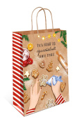 Пакет крафт новогодний 18х22,3х10см BC