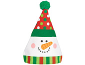 Колпак текстиль Забавный снеговик 34см
