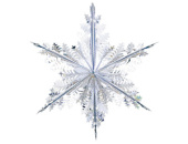 Снежинка фольга 40см № 3 серебро