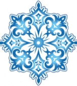 Украшение на скотче Снежинка (10шт) 