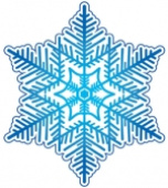 Украшение на скотче Снежинка (10шт)