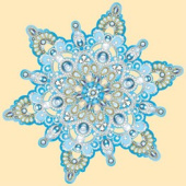 Украшение на скотче Снежинка (20шт)