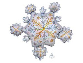 Шар фольга фигура Снежинка блеск An