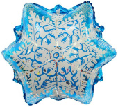 Шар фольга фигура Снежинка Серебро 20" FL