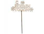Топпер С НГ дерево глиттер Снежный 27см