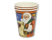 Стаканы бумага 270мл Санта (уп8)