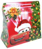 Коробка сборная большая сумка Тачки 24х25см