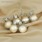 Игрушки на елку Шары   3см Глянец серебро (уп6)