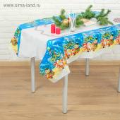 Скатерть ПЭТ 108х180см Новогодний праздник