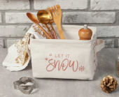 Корзинка текстиль Снежинки 20х16х14 5см