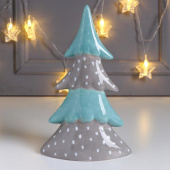 Елка керамика в горошек серо-зеленый 22,7х6,5х14,3см