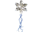 Снежинка фольга резная 60см со спиралью