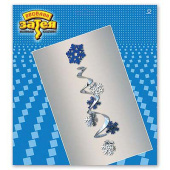 Спираль Снежинка фольга 90см серебряно-синяя