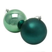 Игрушки на елку Шары 10см Мятные (уп2)