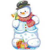 Плакат Снеговик 50х29см Россия