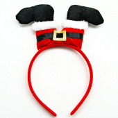 НГ Ободок Сапожки Дед Мороза красный