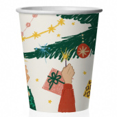 Стаканы бумага 250мл Новогоднее настроение уп6