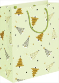 Пакет MS Елки мелкие орнамент 14х20х6,5см